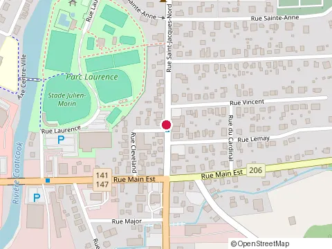 Location of Legufruits Inc at 85 Rue Saint-Jacques N, Coaticook