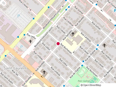 Location of Leo-Paul Guindon at 1705 Rue Decelles, Saint-Laurent