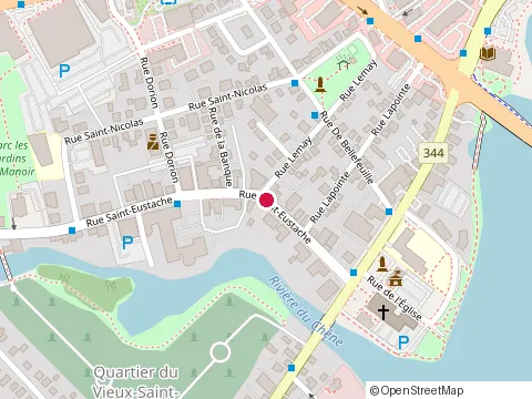 Location of les Bonheurs de l'Oeuf at 71 Rue Saint-Eustache, Saint-Eustache