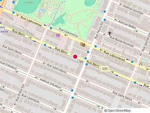 Location of les Bridés at 10420 Rue Lajeunesse, Montréal