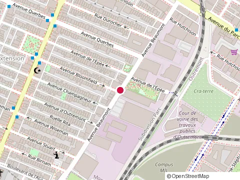 Location of les Cadres Grevena E. F. d. Canada at 655 Avenue Beaumont, Montréal