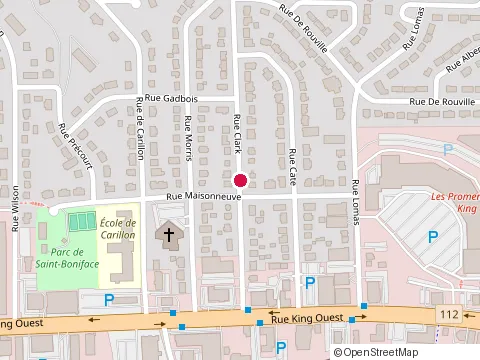 Location of les Clôtures Ménard at 86 Rue Clark, Sherbrooke