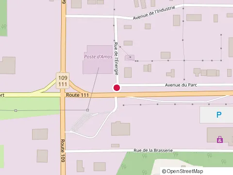 Location of les Comptoirs Gauthier Granite Amos at 721 avenue du Parc, Amos