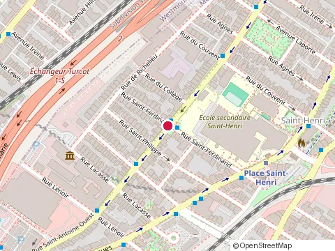 Location of les Constructions du Grand Montreal at 824 Rue Saint-Ferdinand, Montréal