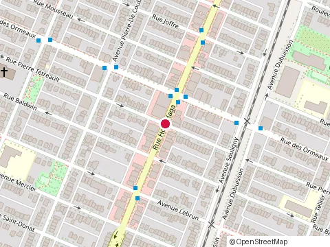Location of les Constructions Non-Standard at 8619 Rue Hochelaga, Montréal