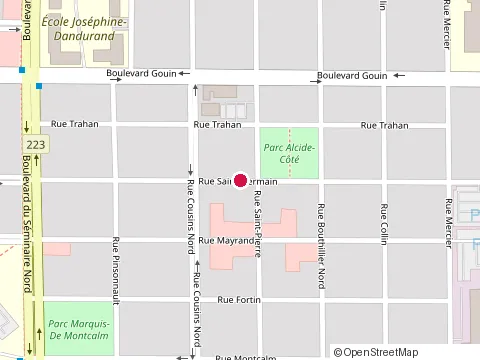 Location of les Constructions Real Bonneau Inc at 223 Rue Saint-Germain, Saint-Jean-sur-Richelieu