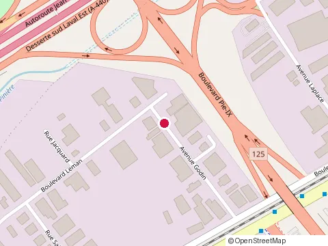 Location of les Couvreurs S.Querry Inc at 1230 avenue Godin, Laval