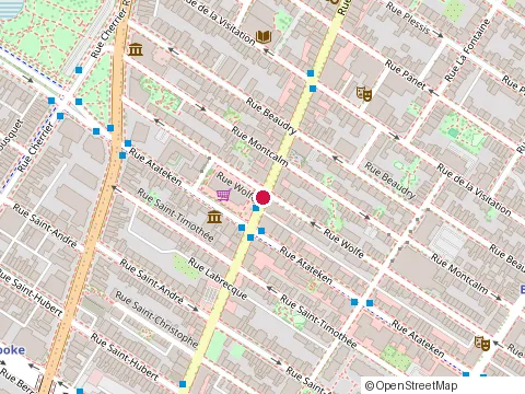 Location of les Délices Sirar at 1112 Ontario St E, Montréal