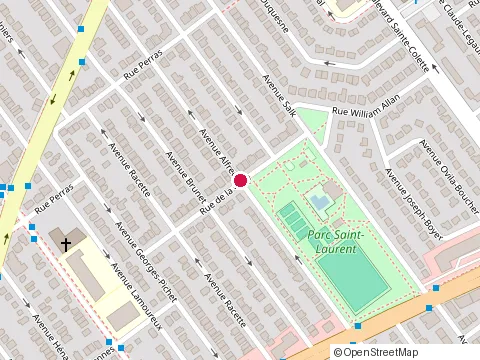 Location of les Entreprises et Services Athans Inc at 11590 Alfred Ave, Montreal-Nord