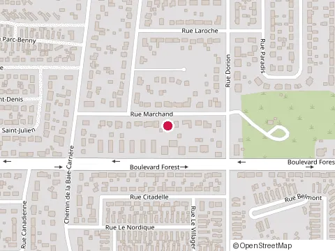 Location of les Entreprises Ludo Inc at 102 Chem. de la Baie-Carrière, Val-d'Or