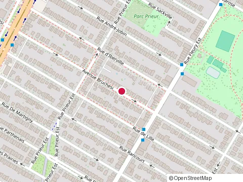 Location of les Habitations Cloutier at 10467 avenue Bruchési, Montréal