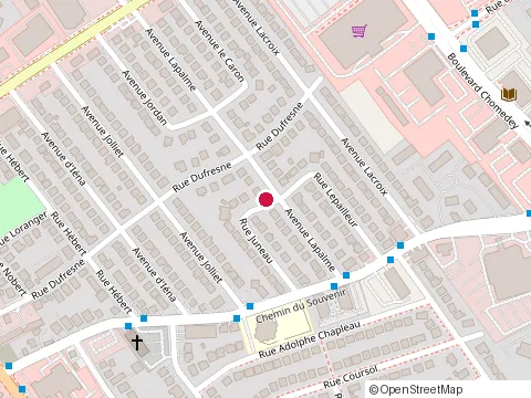 Location of les Licornes Bleues at 1505 Rue Juneau, Laval