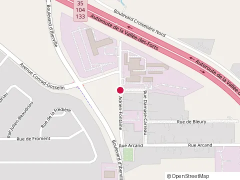 Location of les Mille at 382 Rue Adrien-Fontaine, Saint-Jean-sur-Richelieu