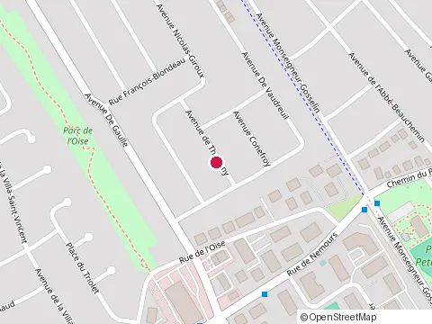 Location of les Patios de Fibre de Verre Inc. at 4896 avenue de Thorigny, Québec