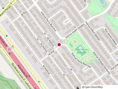 Location of les Peintres Décorateurs Prestige at 12125 avenue Pierre-Blanchet, Montréal