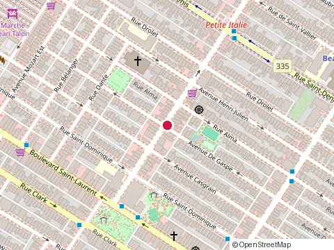 Location of les Projets de Nicolas at 6513A Avenue de Gaspé, Montréal