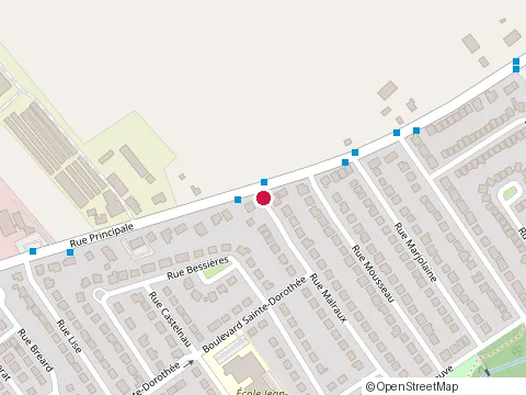 Location of les Restaurants Flamos Inc. at 885 Rue Malraux, Laval