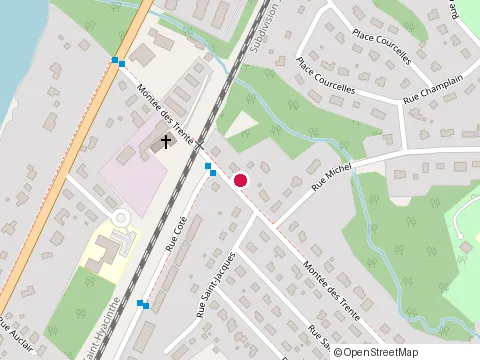 Location of Leshabitationsaube at 215 Mnt des Trente, Mont-Saint-Hilaire