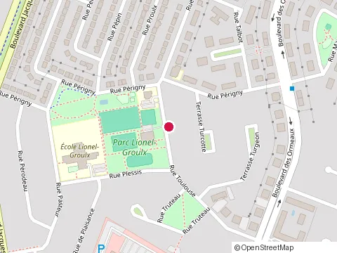 Location of Lionel Grouix Parcs at 265 Rue Toulouse, Longueuil