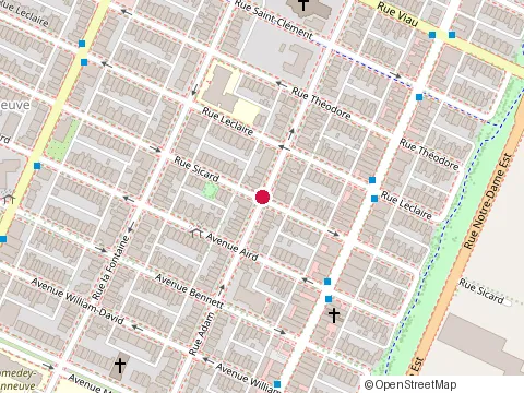 Location of Lm Maconnerie at 1466 Rue Sicard, Montréal