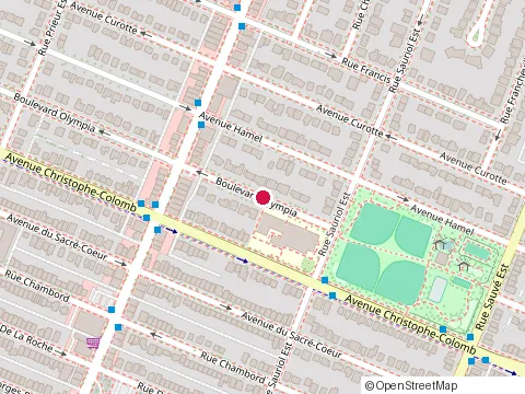 Location of Louis Colin Elementary School at 10122 Bd Olympia, Montréal