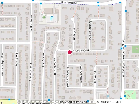 Location of Louis Rene Scott at 1890 Rue de Varennes, Sherbrooke