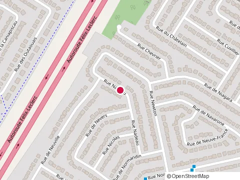 Location of Louise Aubin at 257 Rue Nadeau, Repentigny