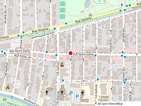 Location of Louks Pub at 1345 Rue Notre Dame, Montréal