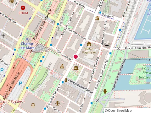 Location of Loyalist Courtier Assurance at 284 Rue Notre-Dame O, Montréal