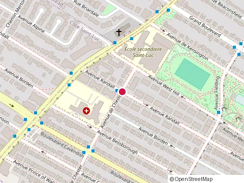 Location of Luger Auto-Construction at 5180 avenue Randall, Montréal
