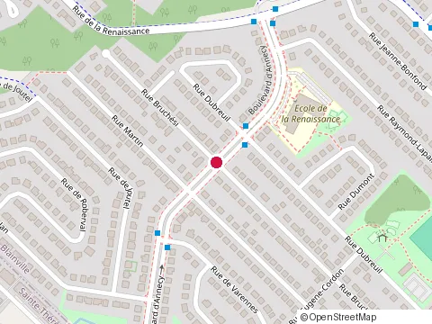 Location of Lynda Lalonde Massothérapeute at 121 Rue Bruchési, Blainville
