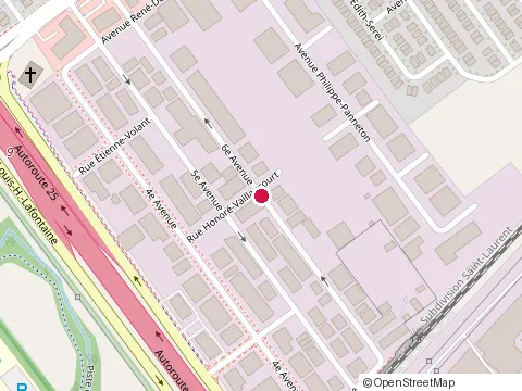 Location of M2M Woodworks at 11575 6Er Ave., Montréal