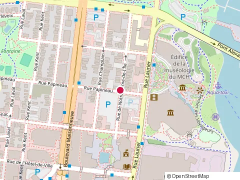 Location of Ma Place de Massage (My Massage Place) at 241 Rue Papineau, Gatineau