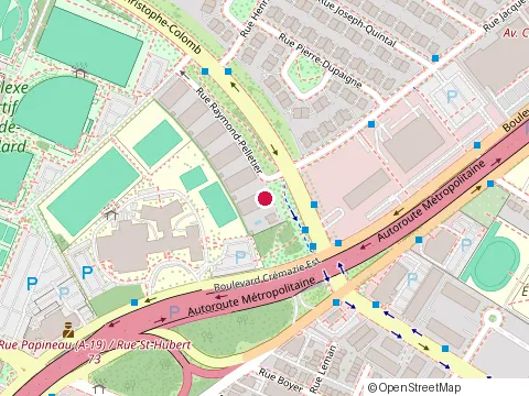 Location of Maconnerie Gerard Vezina at 8560 Rue Raymond Pelletier, Montréal