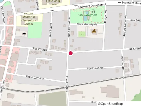 Location of Maçonnerie Larocque at 312 Rue Church, Cowansville