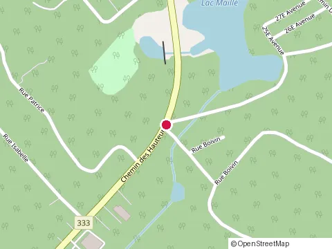 Location of Maillé Excavation at 825 chemin des Hauteurs, Saint-Hippolyte