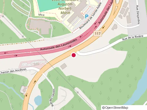 Location of Maison Augustin - Couette & Café at 2605 Rue de la Rivière, Sainte-Adèle