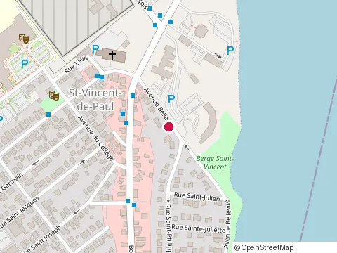 Location of Maison de Soins Palliatif at 655 avenue Bellevue, Laval