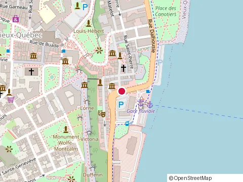 Location of Maison Jean-Baptiste-Chevalier at 50 Rue du Marché-Champlain, Québec