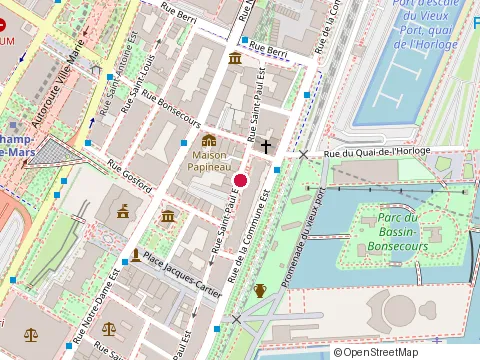 Location of Maison Pepin at 378 Rue St-Paul Ouest, Montréal