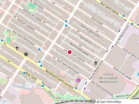 Location of Maison Rosewood at 6389 Avenue Casgrain, Montréal