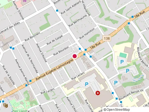 Location of Maitre du Pare-Brise Inc (le) at 16 avenue Eugene Lamontagne, Québec