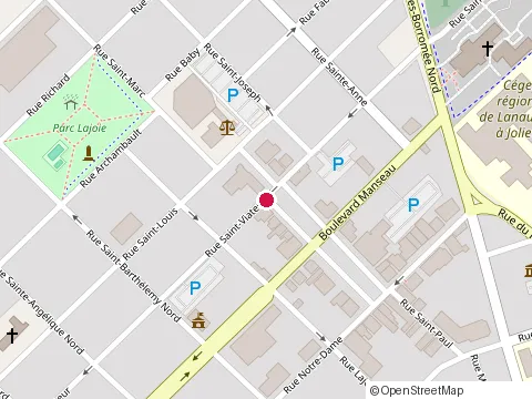 Location of Marcel Café-Caviste at 37 place Bourget N, Joliette