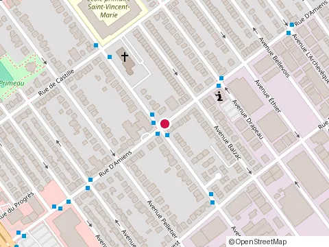 Location of Marché 18 at 4650 Rue d'Amiens, Montréal-Nord