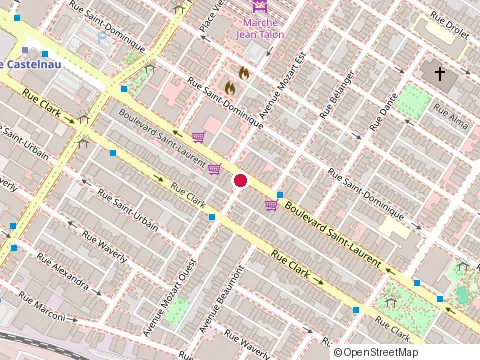 Location of Marconi at 45 Avenue Mozart O, Montréal