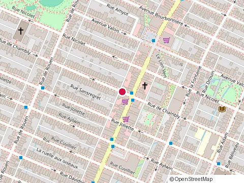 Emplacement de Margelyne au 2001 Rue de Chambly, Montréal