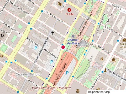 Location of Marianne Lo at 205 avenue Viger W, Montréal