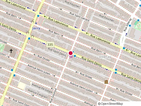 Location of Marie-Andrée Saint-Pierre at 7803 Rue Saint-Denis, Montréal