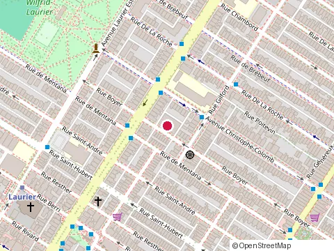 Location of Marie-Josée Bellemare at 4837 Boyer Rue, Montréal