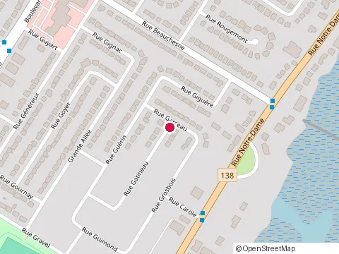 Location of Mario Boudreau at 909 Rue Gatineau, Repentigny